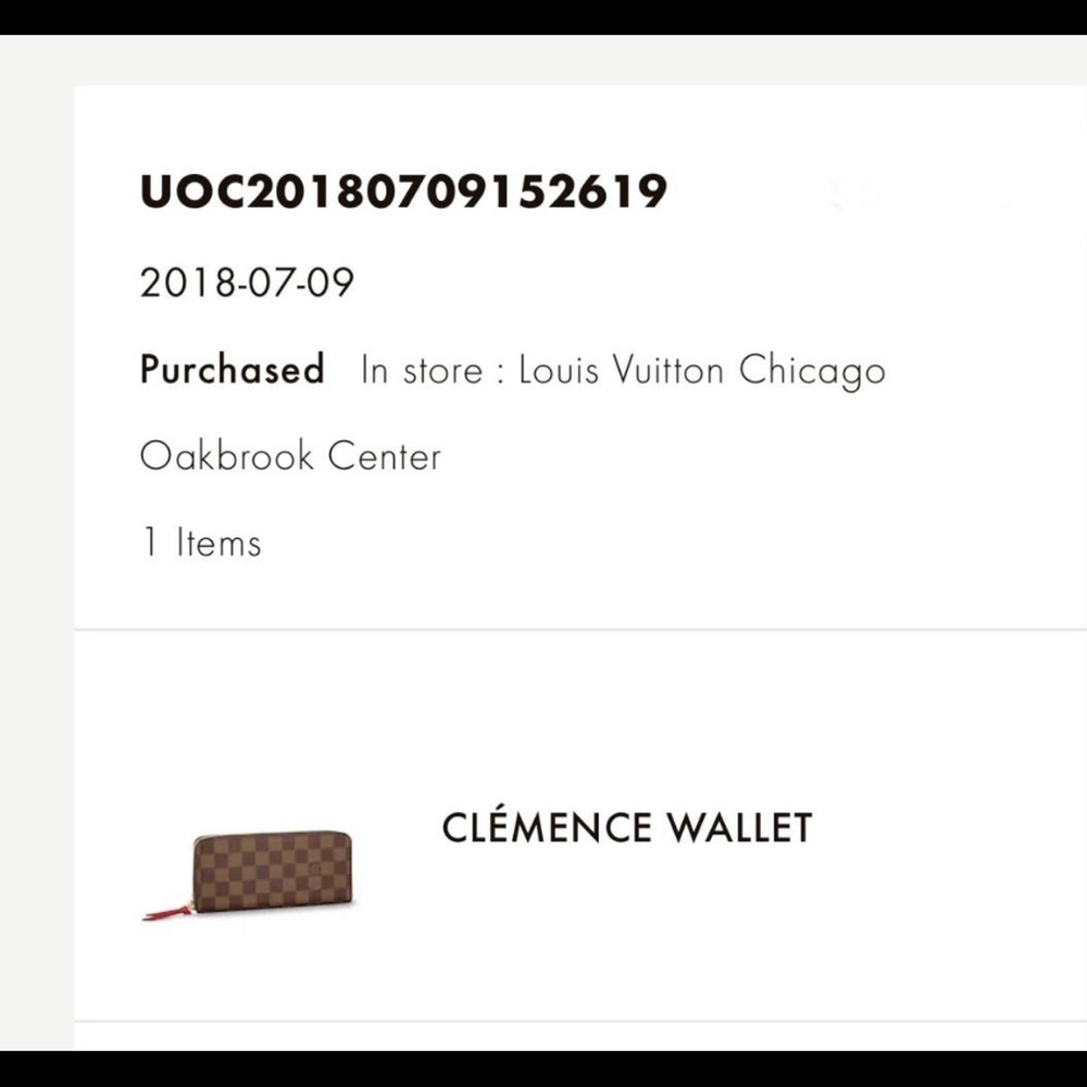 Luis Vitton clemence wallet